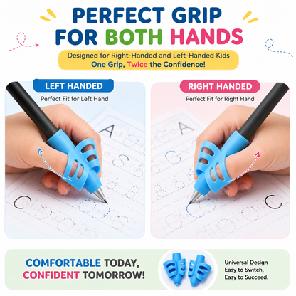 Magic Handwriting Practice Copybook Set (4 Reusable Books + Magic Pen +Refills + Grip)